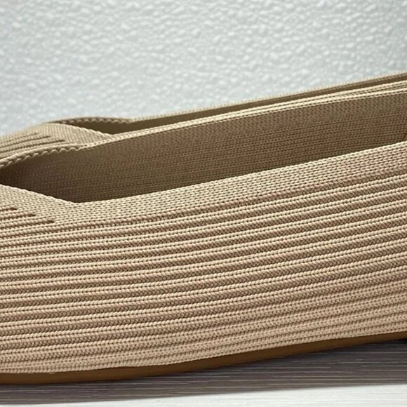 Vivaia Women’s Margot 2.0 Knit Flats – Tan, Size 7 - Picture 6 of 6